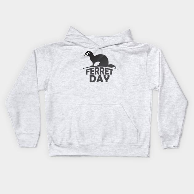 April 2nd - Ferret Day Kids Hoodie by fistfulofwisdom